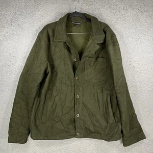 Banana Republic Jacket Mens Large Green Polyester Military Field Button Down - Picture 1 of 9