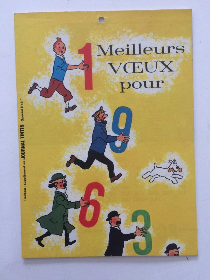 Tintin - kuifje - magnifique calendrier des libraires - Belgique 1963 - Photo 1/4