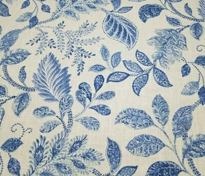 Artemis in Marina BTY 54" Wide P Kaufmann 55% Linen / 45% Rayon Blue Vine - Picture 1 of 2