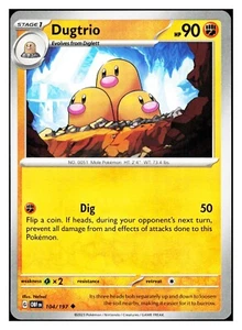 Pokemon Obsidian Flames Dugtrio 104/197 U - Picture 1 of 1