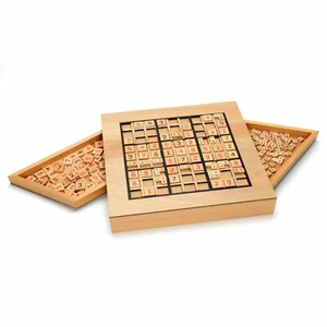WE Games Wooden Sudoku Puzzle Board Game with Pull Out Drawers - 11 in - Picture 1 of 6