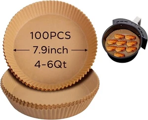Forros para freidora de aire para papel pergamino Ninja Air Fryer 4-6 cuartos, 100 hojas - Imagen 1 de 8