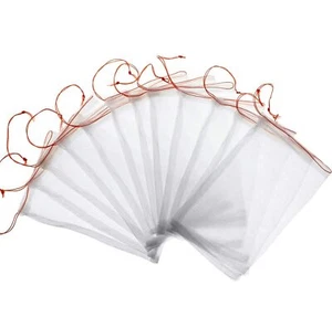 120 Pcs Fruit Protection Bags Tree Fruit Netting Mesh Bag with Drawstring - Picture 1 of 7