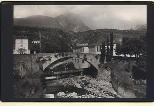 TOSCOLANO  (BS) LAGO DI GARDA IL PONTE CON LE CARTIERE VETTURI  E7 - Picture 1 of 1