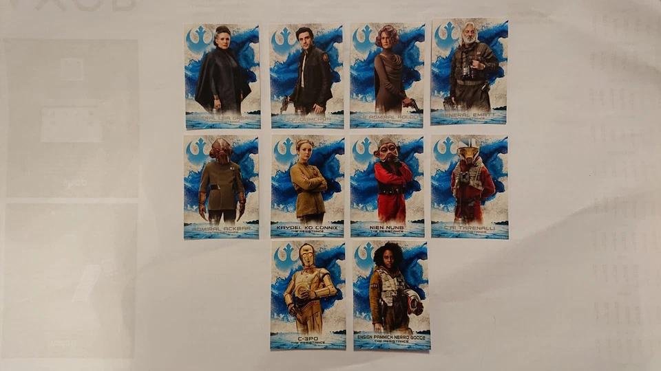 Topps Star Wars 2018 The Last jedi series 2 Leaders of the Resistance set 10 c - Photo 1/1