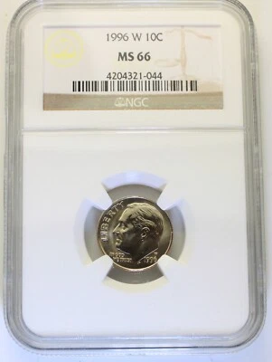 1996-W Roosevelt Dime NGC MS66 West Point - Image 1 of 4