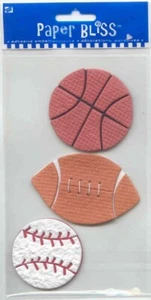 Pegatinas 3D vintage Paper Bliss SPORTS Balls tema 92665 ¡Envío rápido GRATIS! - Imagen 1 de 1