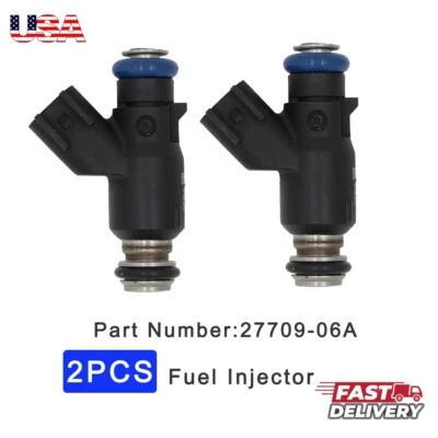 2PCS  Fuel Injector 27709-06A For 2006-2015 Harley-Davidson Dyna Softail Fatboy - Image 1 of 4
