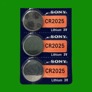 SONY CR2025 LITHIUM 3V BATTERY - 3 Pcs - Picture 1 of 1