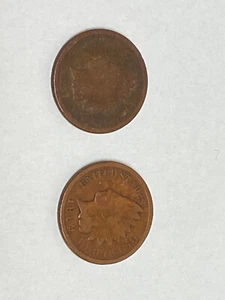 JA2879 1887 & 1889 Indian Head Pennies - Picture 1 of 4