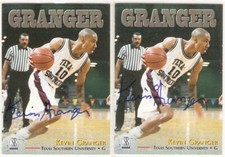 KEVIN GRANGER ROOKIE AUTOGRAPH 1997 SCORE BOARD TEXAS SOUTHERN TIGERS AUTO