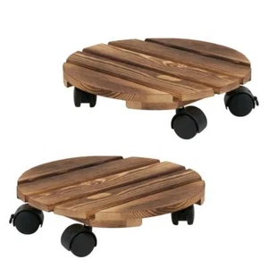 30cm Flower Pot Stand Tray Plant Caddy Holder Base Mover with Caster Wheels UK - Picture 1 of 10