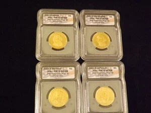 2007 -S Presidents 4 Coin Set Flag Label ICG PR 70 DCAM - Picture 1 of 2