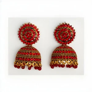 Indian Ethnic Bollywood Jhumka Jhumki Party wear Earring jewellery UK - Picture 1 of 2