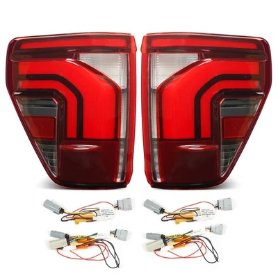 Halogen Upgrade LED Tail Lights For 2021-25 Ford F-150 Left+Right W/O Blind Spot - Image 1 of 4