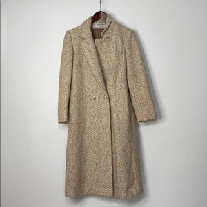 Michelle Stuart Petite Fischgrät hellbraun 100 % Wolle Trenchcoat - Bild 1 von 10