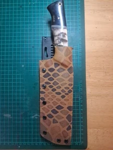 Hand Forged Knife, 32cm, Kydex Sheath With Belt Clip, Bowie, Hunting - Picture 1 of 5