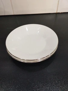 Set Of 2:Vera Wang by Wedgwood, Blanc Sur Blanc, Tea Saucer ~new~ - Picture 1 of 4