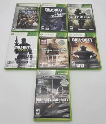 LOTE de jogos COD Call Of Duty Black Ops 1 2 Combo Pack 3 Modern Warfare XBOX 360 - Imagem 1 de 4
