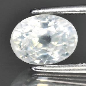 💎 2.78ct 8x6mm Oval Natural White Zircon - Gentle Heat, Cambodia Gem - Picture 1 of 4