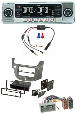 Dietz DAB USB MP3 Bluetooth Autoradio für Honda Jazz (ab 2009) - silber - Bild 1 von 4