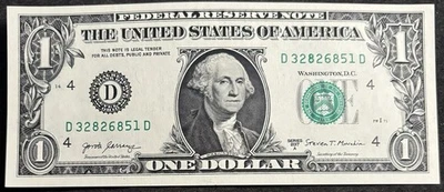 2017 A Unc. Cleveland $1 Bill Mia-stamped 8 Green Ink Error & Gas Pump Error - Image 1 of 2