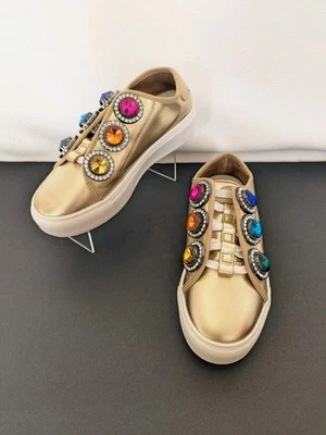 Курт Гейгер London Laney Octavia кристалл золото мульти кожаный кроссовок $220 размер 37 - Изображение 1 из 4