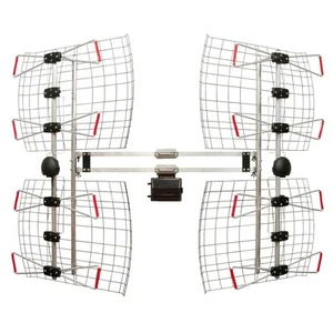 8-Element Bowtie UHF Outdoor HDTV Antenna, Multi-Directional, 70+ Mile Range,... - Picture 1 of 9