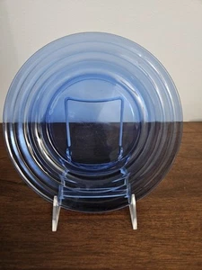 Vintage Hazel Atlas Moderntone Cobalt Blue 9" Dinner plate - Picture 1 of 6
