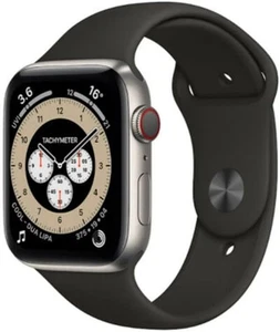 Apple Watch Series 6 40mm GPS / LTE tytanowa obudowa czarny pasek M0DG3LL / A bardzo dobry - Zdjęcie 1 z 5