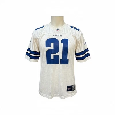 Camiseta de futebol masculina Reebok Dallas Cowboys Deion Sanders 21 tamanho pequeno vintage - Imagem 1 de 4