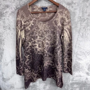 Westbound Damen Boho Mandala Burnout Hai Biss Tunika Top M Fee Grunge Witchy - Bild 1 von 10