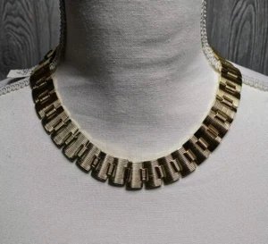 Goldfarbenes Halsband Halskette Buchkette Glied Monet - Bild 1 von 6