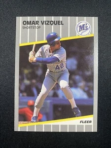 1989 Fleer Update Omar Vizquel Rookie Seattle Mariners #U-62 Qty - Picture 1 of 1