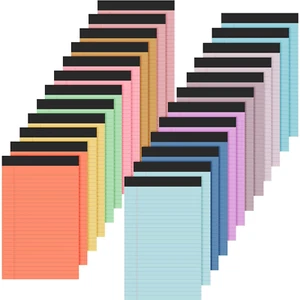 Fuutreo 24 Pcs 5" X 8" Legal Pad Writing Notepads 50 Sheets Small Legal Pad N... - Picture 1 of 1