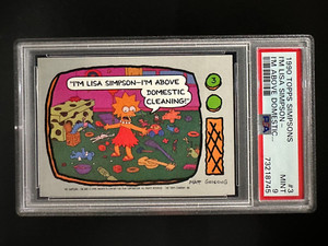 1990 Topps Simpsons #3 - I'm Lisa Simpson-I'm Above Domestic... - PSA 9