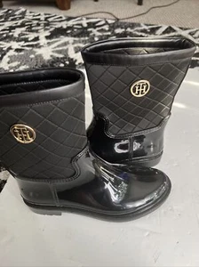 Tommy Hilfiger Womens Kippa Rain Boot Blue Size 8 M - Imagen 1 de 5