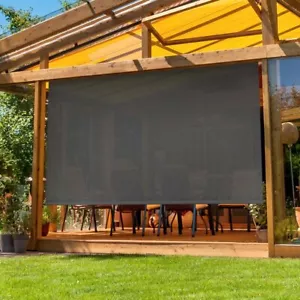 Chain drive clutch outdoor Solar screen semi sheer roller shade made to order - Picture 1 of 7