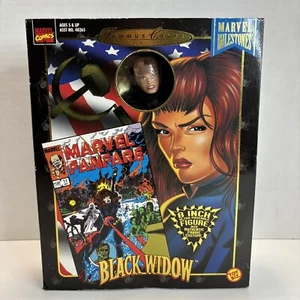 Vintage Marvel Black Widow 8" Actionfigur berühmte Cover-Serie Toy Biz Stoffanzug - Bild 1 von 12