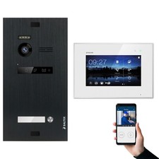BALTER EVO Black 7" WiFi Video Door Intercom Set for 1 Family Home