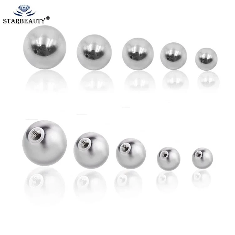 10 Pcs Ricambio Palline per Piercing Pancia Capezzolo Barretta Labbro Lingua - Immagine 1 di 4