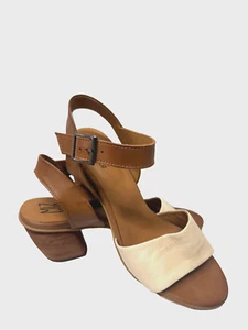 MIZ MOOZ SANDALIAS DE TACÓN DE CUERO CON CORREA AL TOBILLO PARA MUJER BRANDY 37EU / 7US # A-71 - Imagen 1 de 3