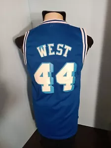 JERRY WEST #44 LAKERS ADIDAS HARDWWOOD CLASSICS JERSEY MEN SZ M STITCH AUTHENTIC - Picture 1 of 7