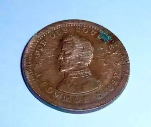 Civil War Token. "Now and Forever" "For our Country a Common Cause". - Picture 1 of 2