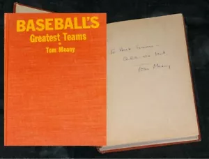 Tom Meany "Baseballs Greatest Teams BB HOF" signed handsigniert HC Buch PSA selten! - Bild 1 von 8