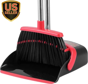 Broom and Dustpan Set, Broom Dustpan Combo Set Home Commercial Cleaning Supplies - Picture 1 of 7