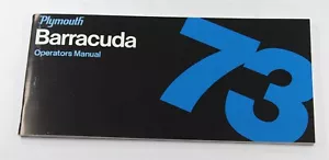 NEW 1973 Plymouth Barracuda Owners Manual - Picture 1 of 1