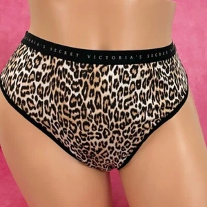 NWT Victoria's Secret Panties High-Leg Brief Cheetah Sissy Knickers Large - Picture 1 of 2