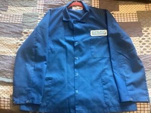 Cray Research Inc. Vintage ESD smock Men’s sz XL embroidered CRAY patch USED - Afbeelding 1 van 5