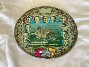 FOOTBALL GRANDE TURIN 1949 OVAL SQUARE DECORATED TEAM SUPERGA LOIK DECK - Picture 1 of 2